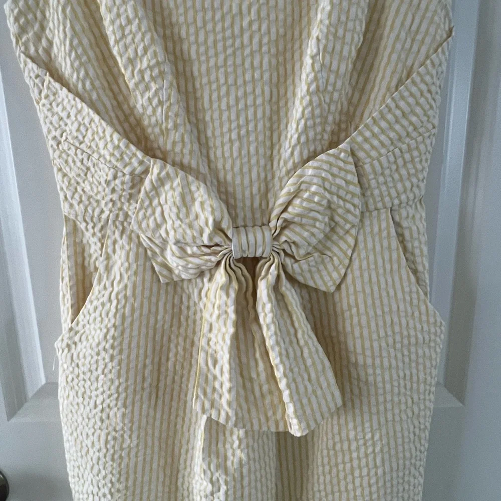 Daniel Cremieux Cream Textured Midi Dress - Picture 3 of 4